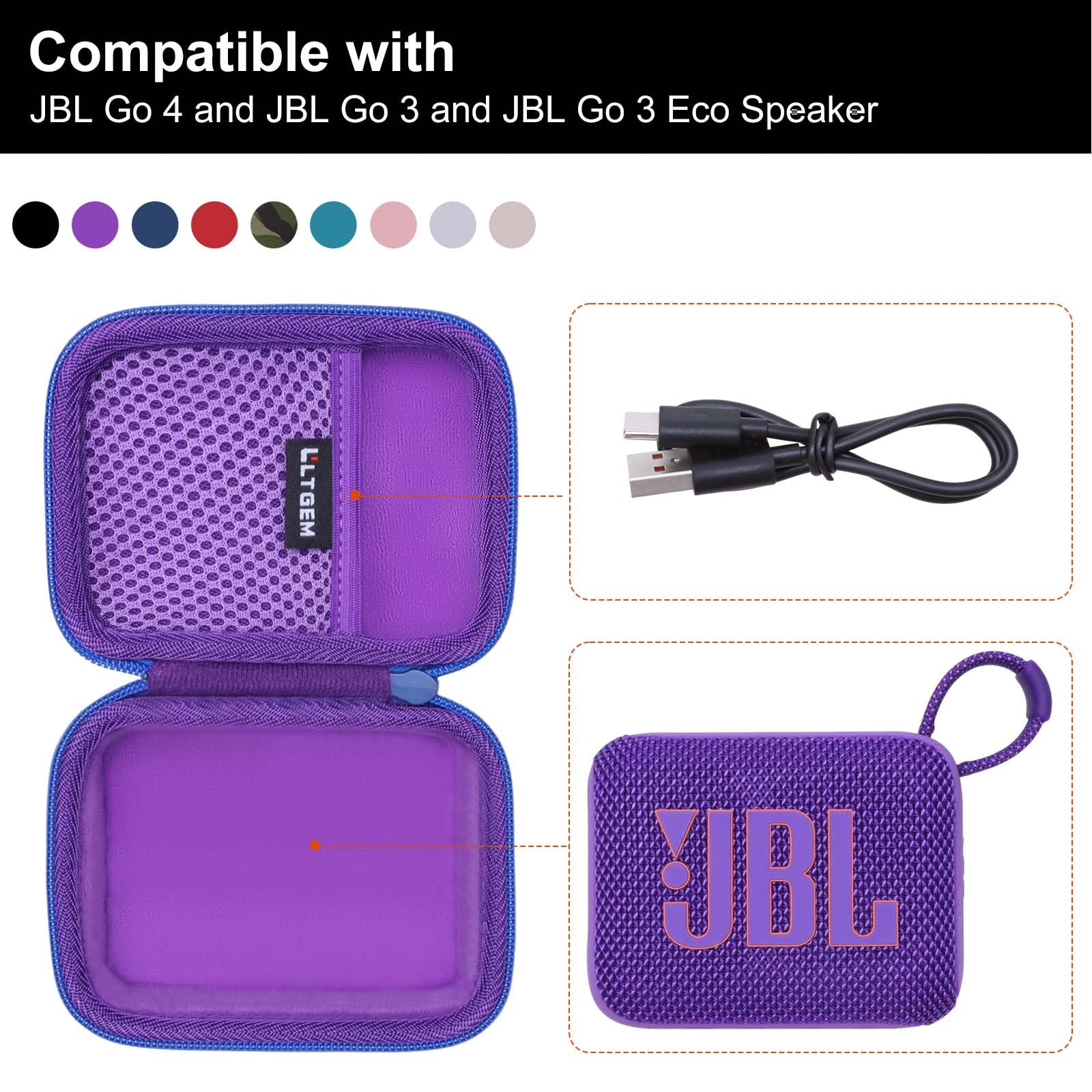 Funda Compatible with JBL Go 4 and JBL Go 3 and JBL Go 3
