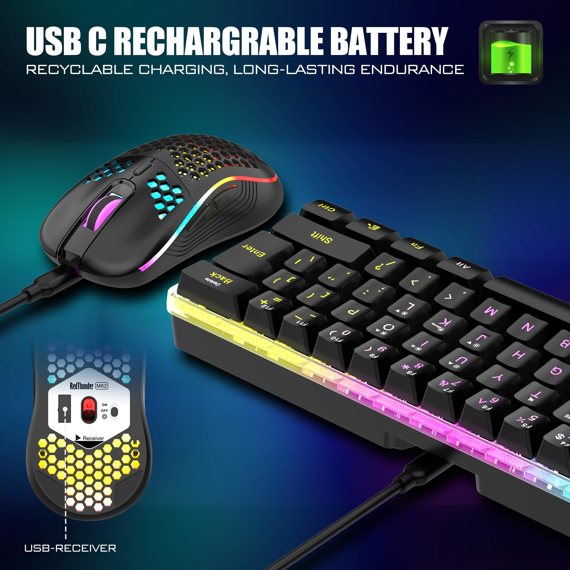 Teclado Gaming - Mouse Incluido